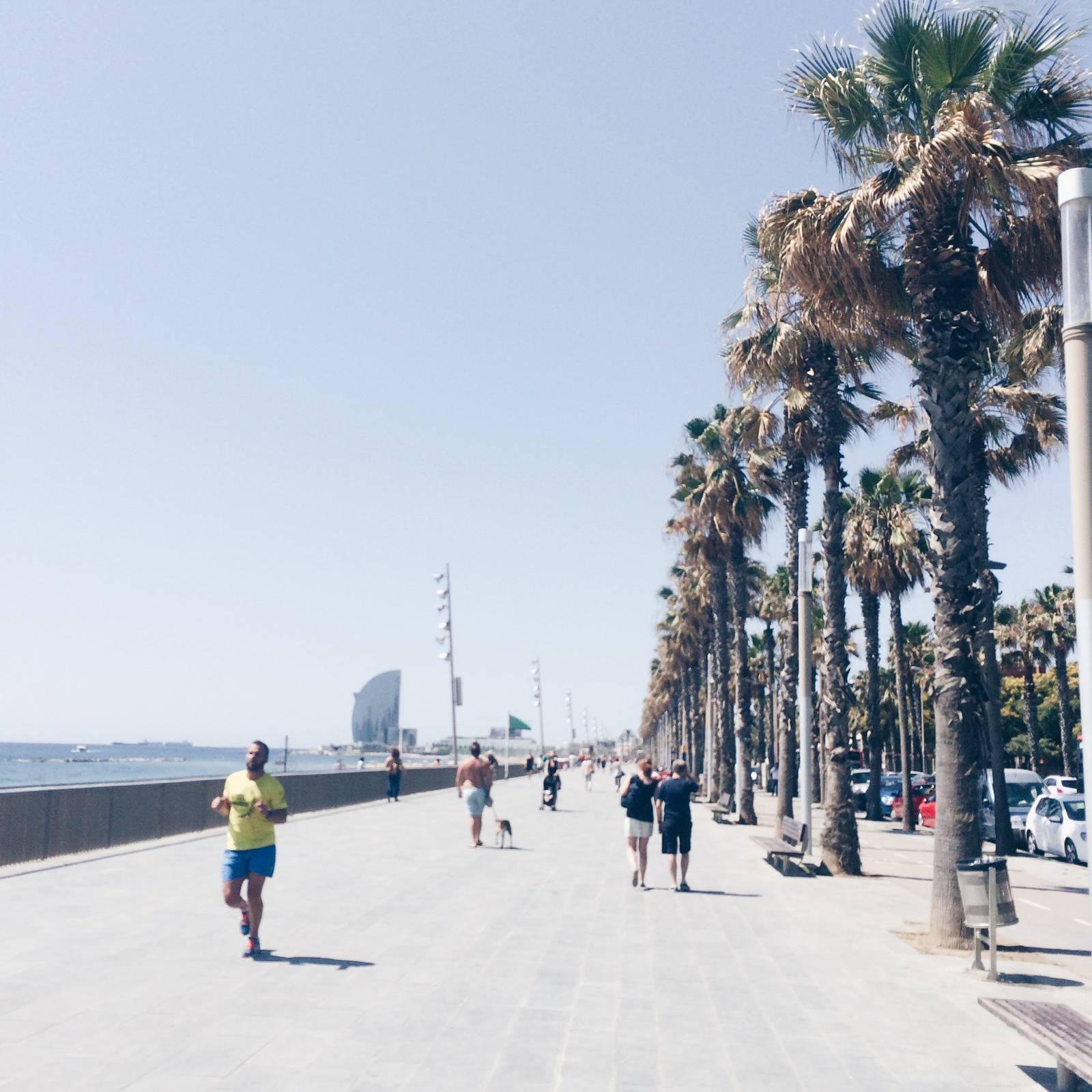 Promenade Plage Barcelone Voyage