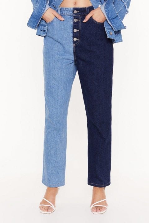 jeans bicolore Nasty Gal