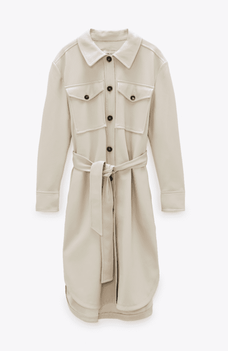 robe simili cuir blanc zara