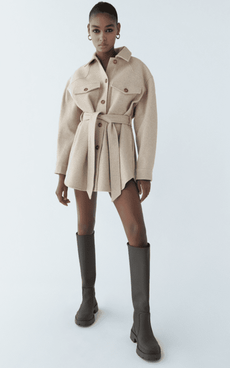 robe beige zara