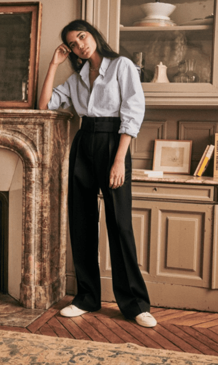 pantalon noir sezane