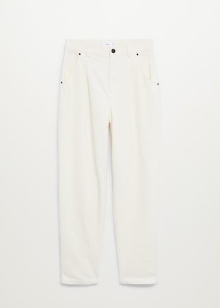 Jeans mum blanc Mango