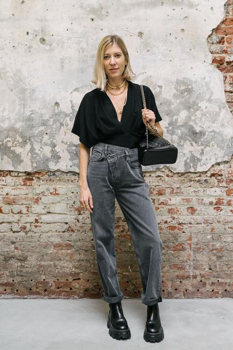 Jeans gris asymétrique - Kure