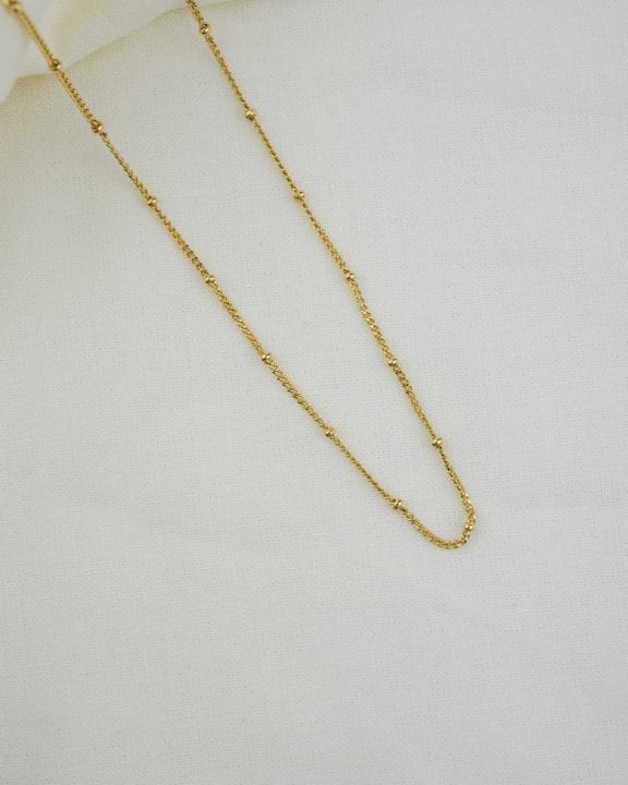 Collier chaîne fine avec boules - Shiness jewelry