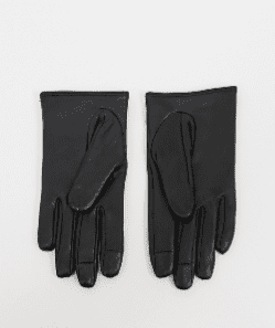 Gants noir en cuir pour écran tactile - Asos