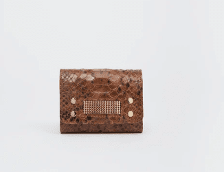 Porte-carte brun python - Clio Goldbrenner