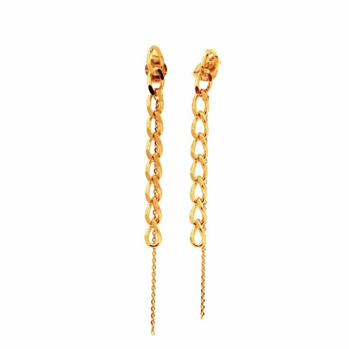 Boucles d'oreilles chaînes pendantes - Lea Rose jewels