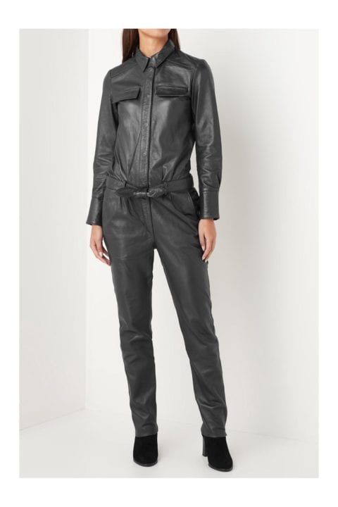 Combinaison en cuir noir - No concept Store