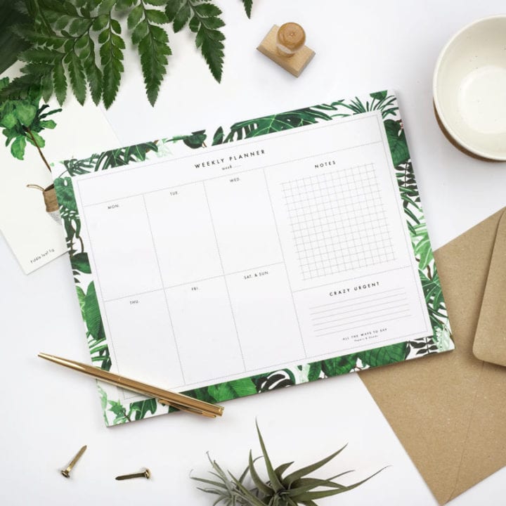 Weekly Planner jungle - One of a kind concept store