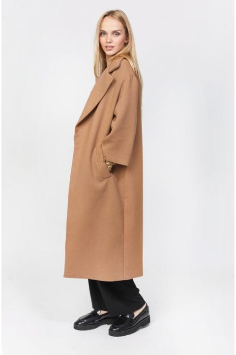 Manteau long camel - No concept Store