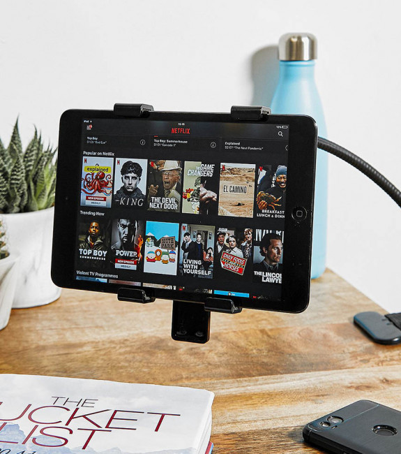 support tablette avec bras flexible avant-gardiste
