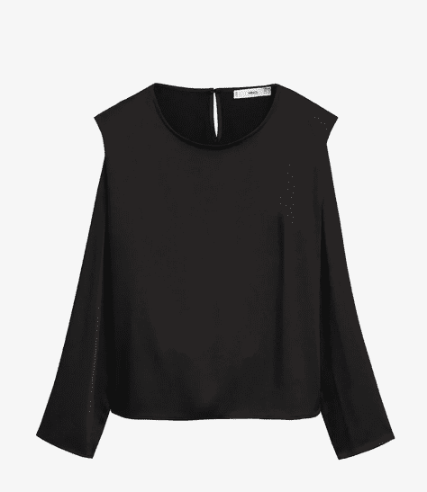 T-shirt à manches longues noir avec Pad mango - Zalando