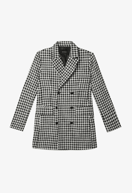 Manteau court pied-de-poule stradivarius - Zalando