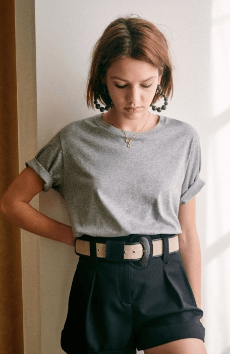 T-shirt gris sezane Conrad