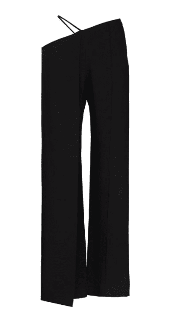 Pantalon noir asymetrique Aleksandre Akhalkatsishvili luxe