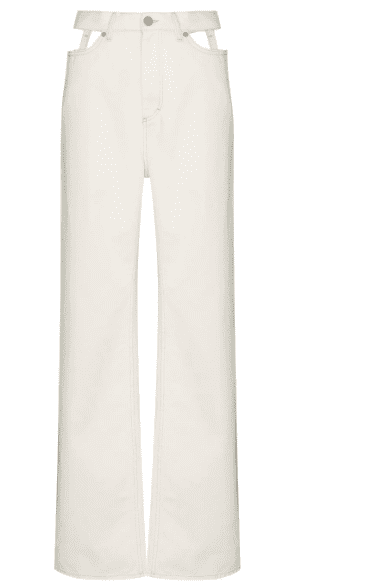 Jeans blanc cut out Maison Margiela luxe