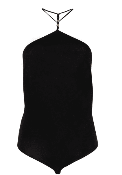 Body perlé noir asymetrique Bottega Veneta luxe
