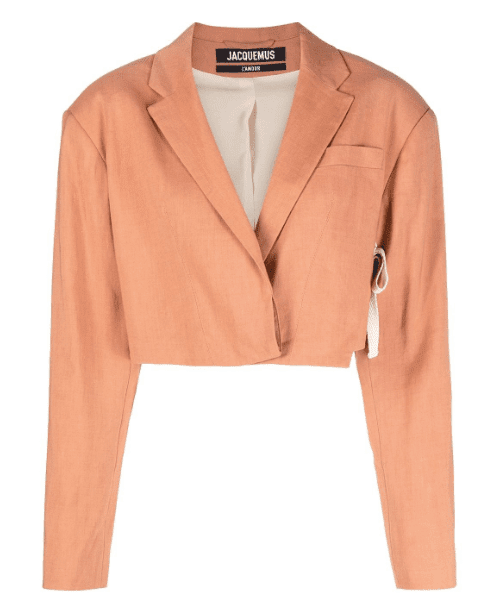 Crop blazer orange Jacquemus luxe