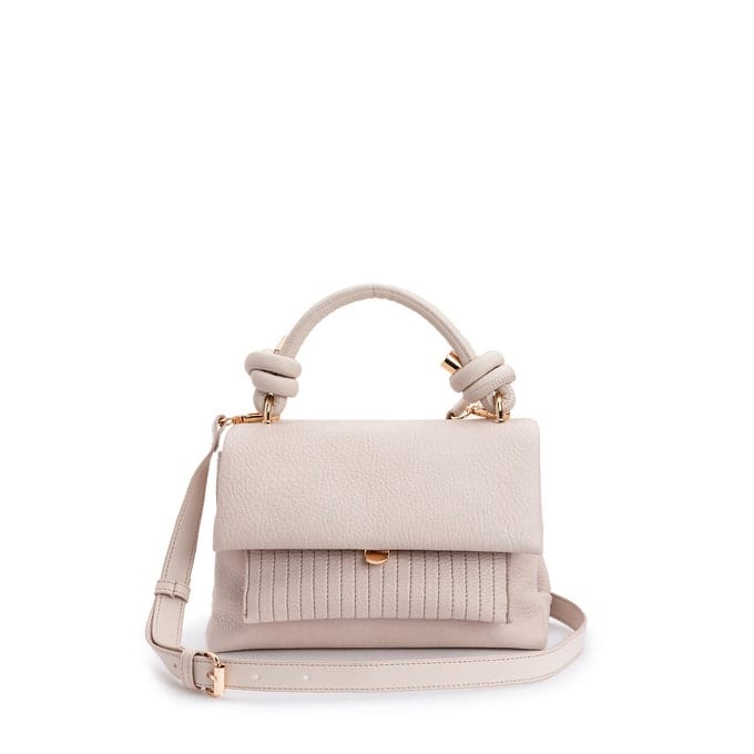Sac à main à bandoulière blanc cassé