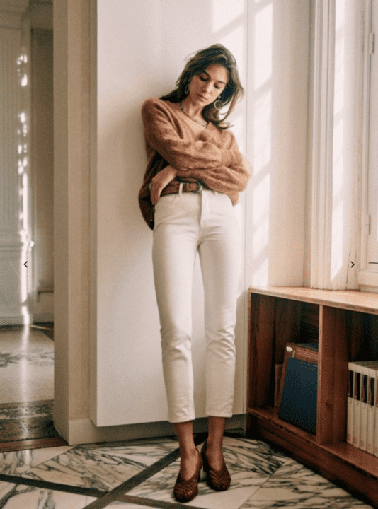 Jeans blanc Sezane