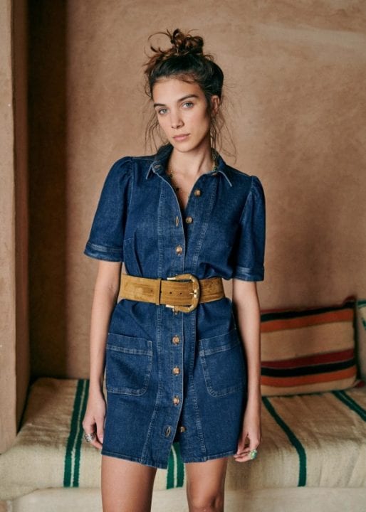 Sézane - Robe Almette - bleu denim