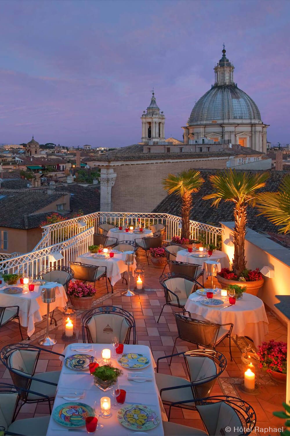 Restaurant rooftop Rome