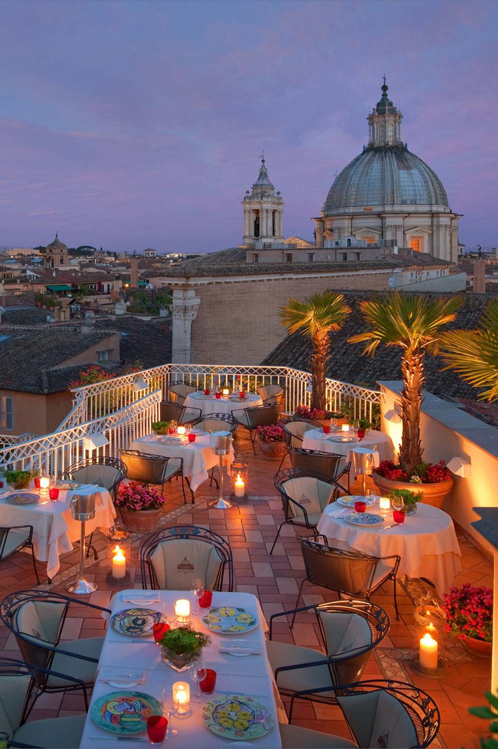 Rooftop à Rome romantique 