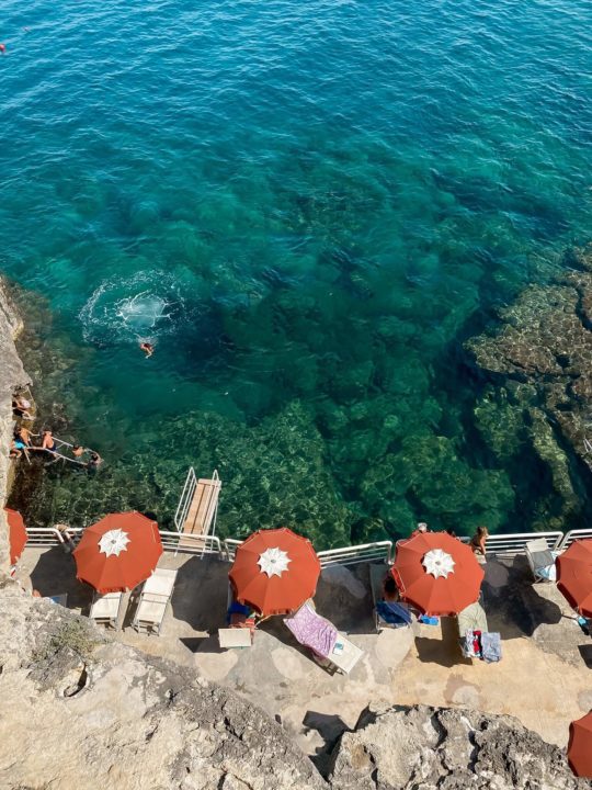 Pouilles plage de Santa Cesarea di Terme