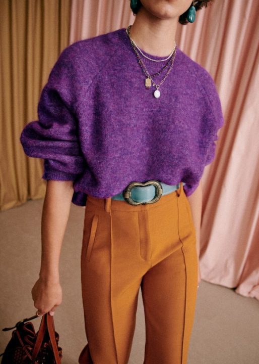 pull sezane mauve
