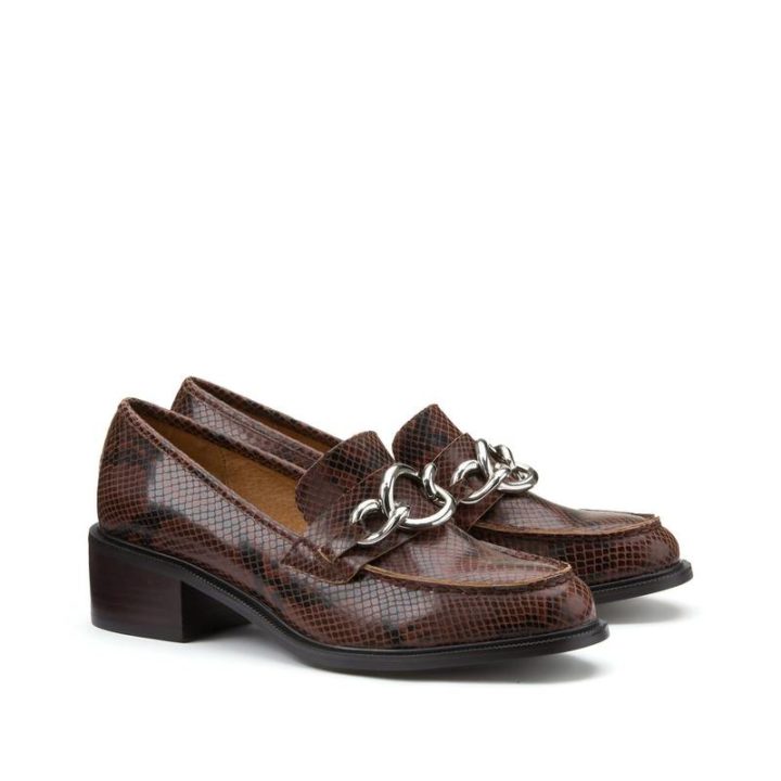 mocassins cuir python