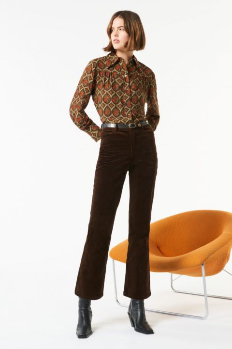 pantalon brun velours