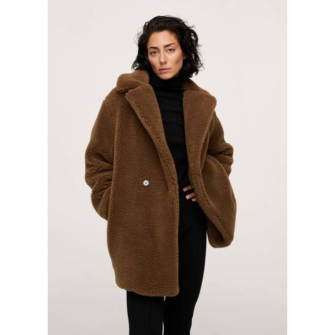 manteau fourrure brun