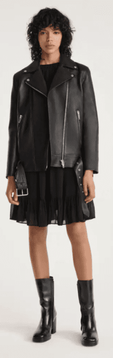 blouson cuir noir hiver