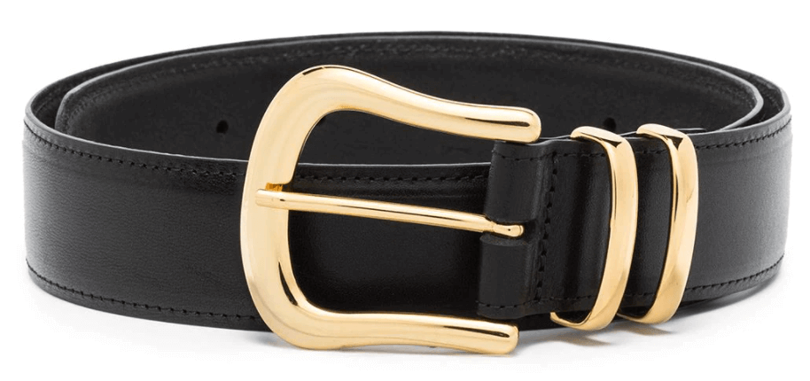 ceinture noire boucle dorée