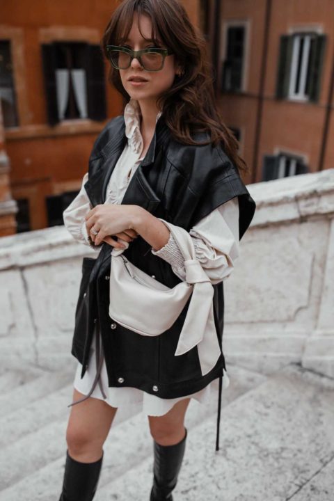 Look Mode mi saison blanc et noir