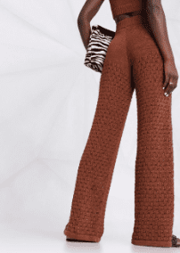 pantalon crochet brun rotate