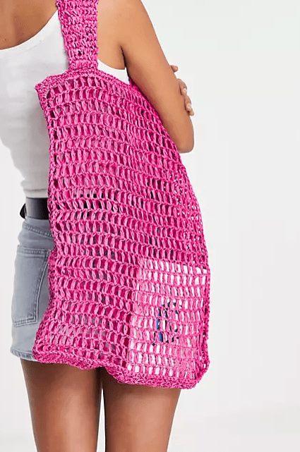 sac crochet rose asos