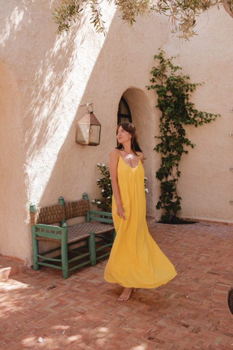 robe longue jaune orta