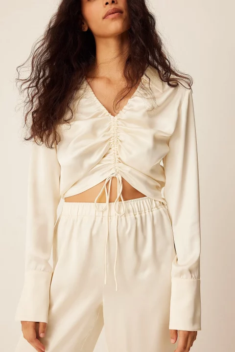 Haut Satin Blanc - NAKD