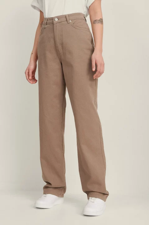 Jeans Beige Droit - NAKD