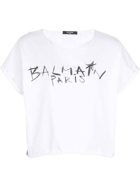 Tshirt-Balmain-Blanc 2022 PFW