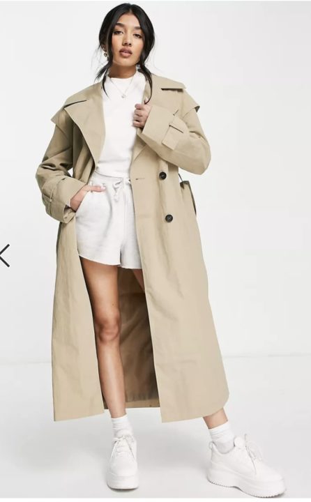 Trench coat femme beige