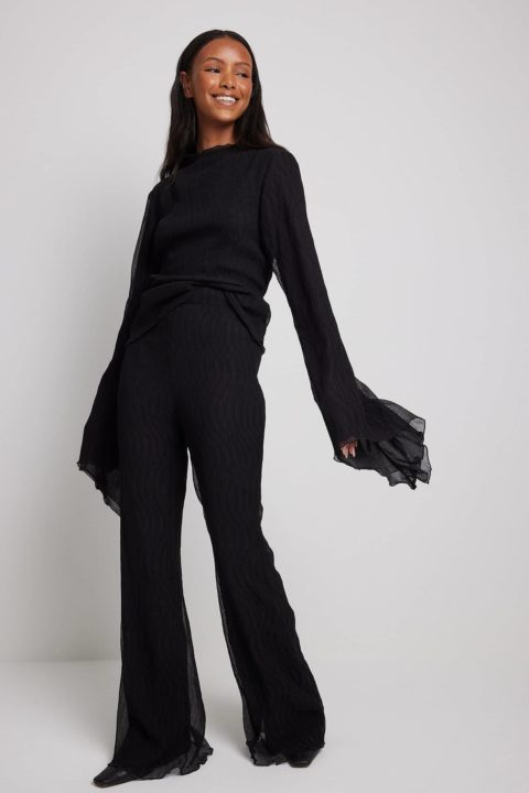 NAKD - Pantalon Noir Texturé