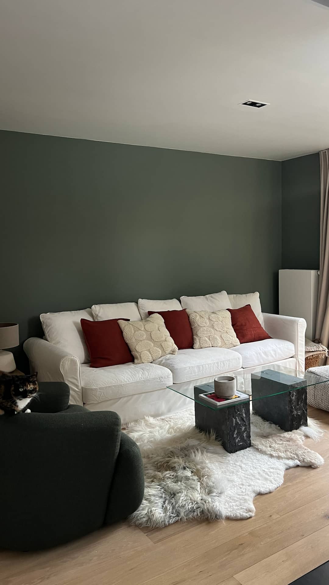 Living Room Decor Green Paint