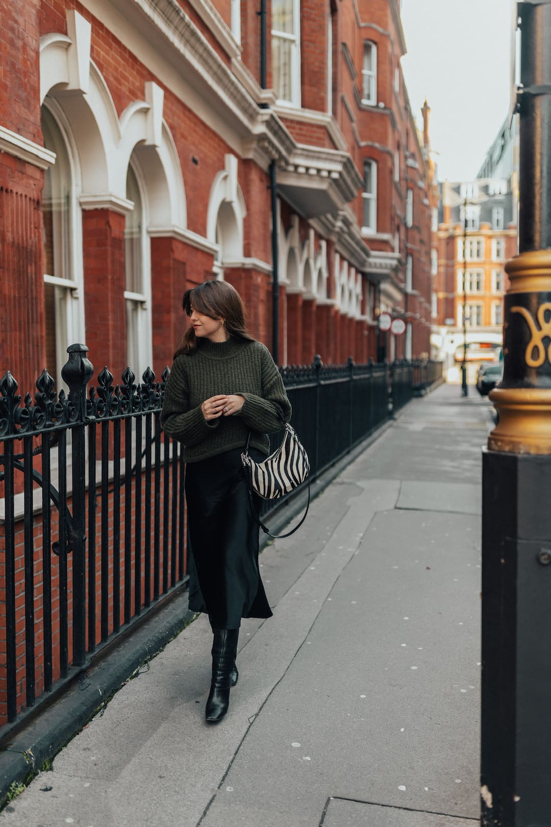 Winter outfit idea black dress