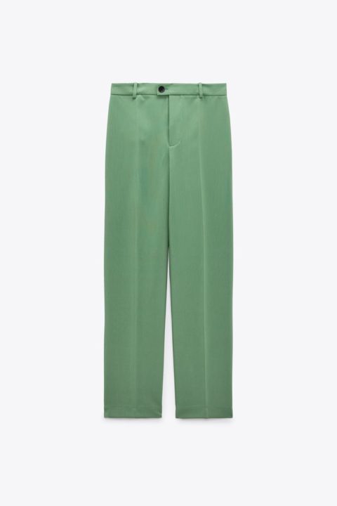 Pantalon Femme Vert Zara