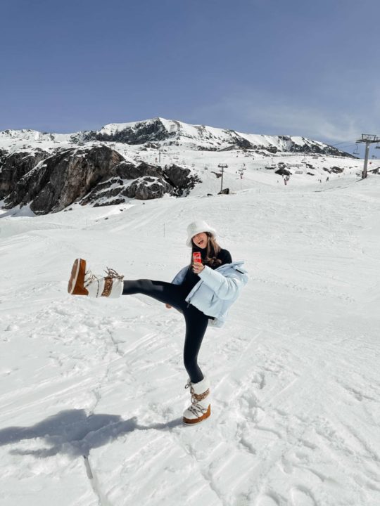 Tenue de ski femme veste bleue