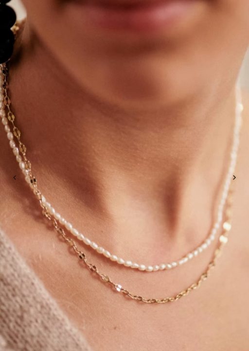 Collier Perles Irma Blanc - Sézane - Fête des mères 2023