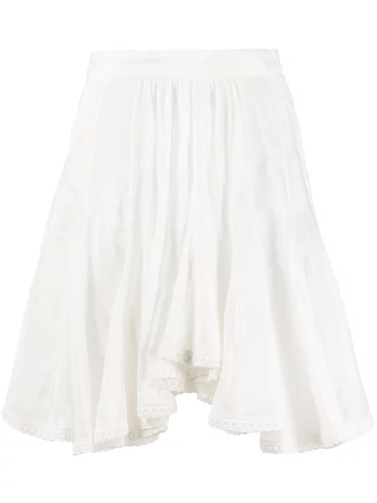 jupe courte blanche asymétrique Isabel Marant