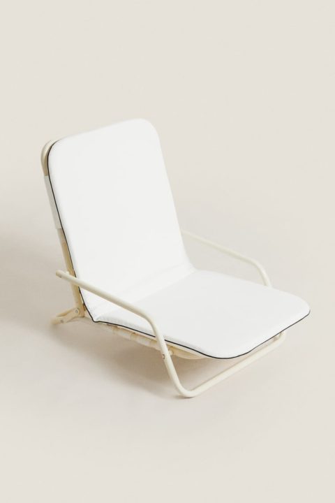 chaise de plage pliante écru Zara Home